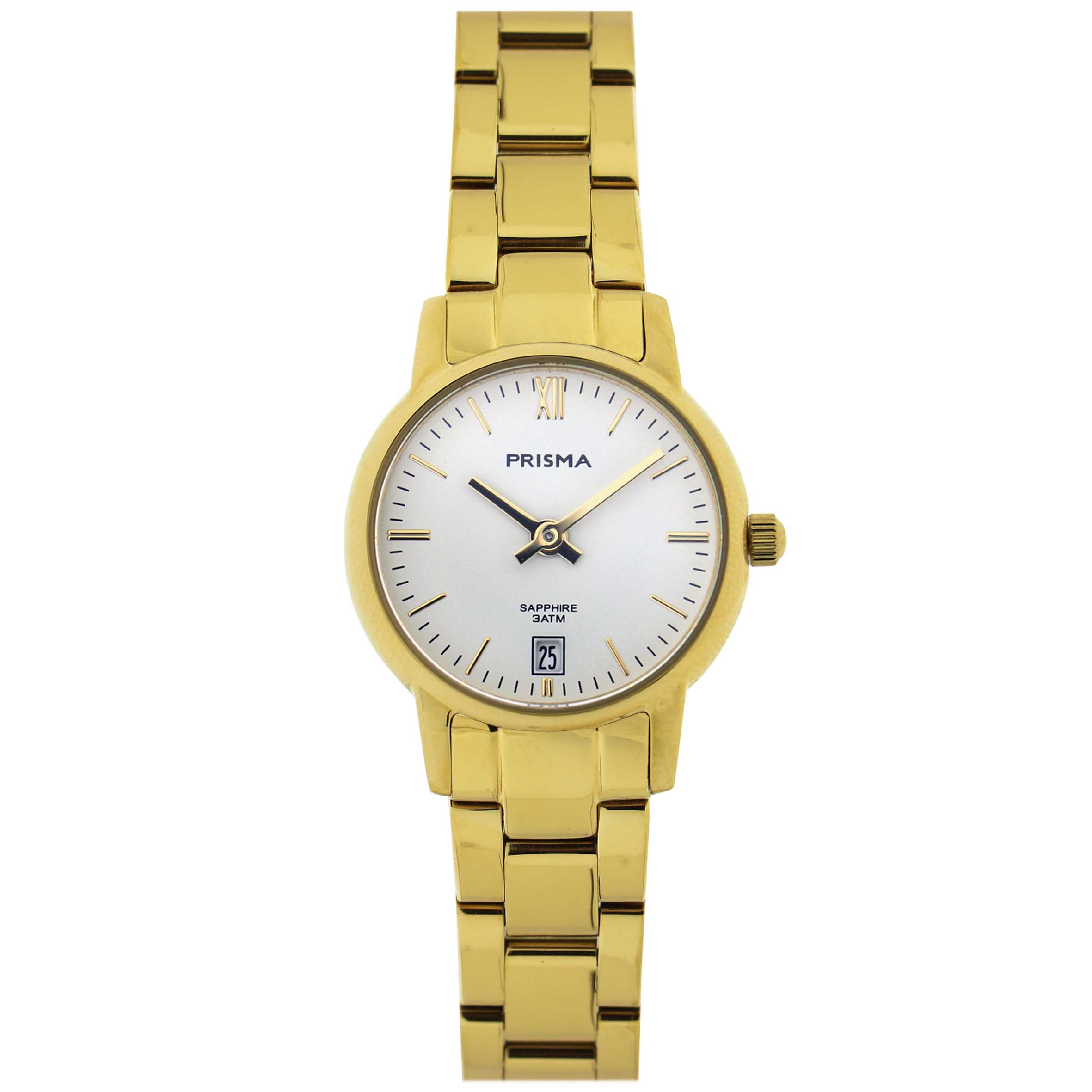 Prisma horloge P2365 Penina Gold dames edelstaal saffierglas 3 ATM
Voordelen
&ndash; Solid all-stainless steel bracelet goudkleurige met vlindersluiting
&ndash; rond model
&ndash; wijzerplaat wit met goudkleurige index
&ndash; waterdicht all-weather
&ndash; glas is zeer krasvast
&ndash; quartz uurwerk
&ndash; maat kast 22 mm (breedte) 6mm (dikte)