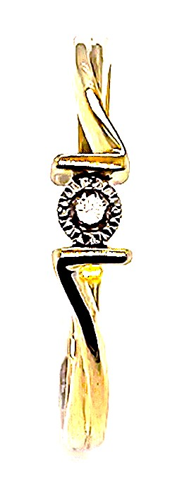 prachtige gouden bicolor riong met 0,01 H P1 diamant