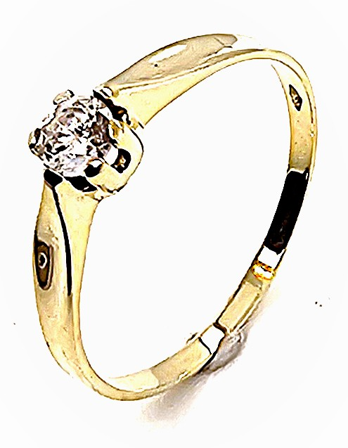 prachtige gouden ring met zirconia