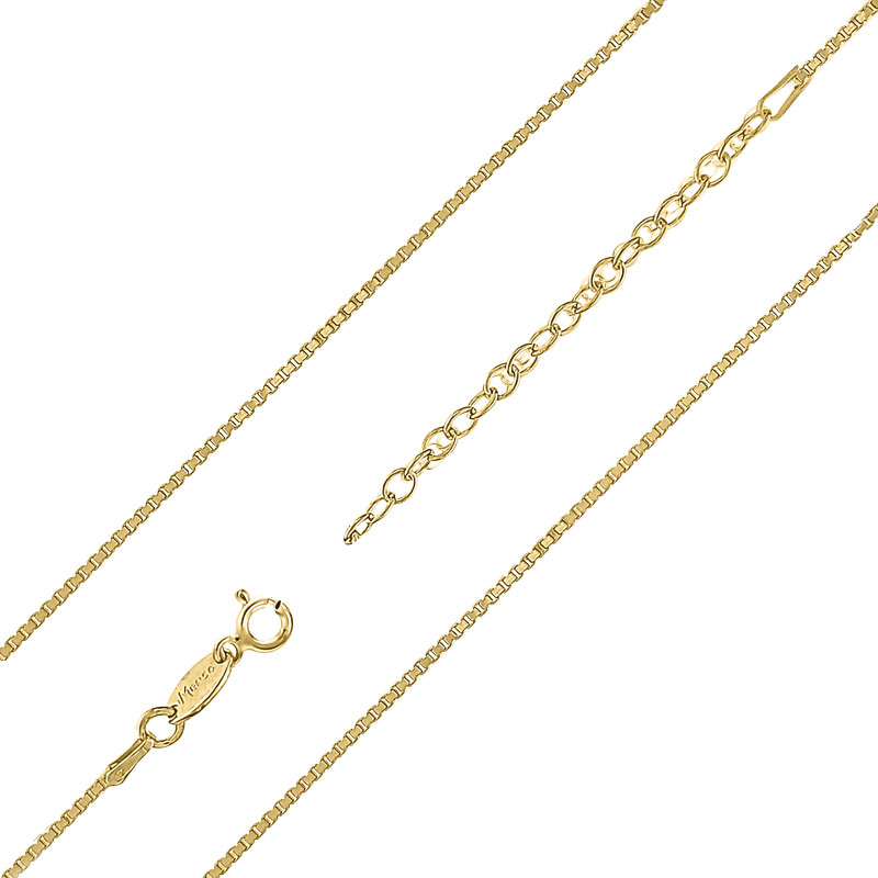 MY iMenso necklace "Venitiana 0,8mm" (925/1Mgold- ptd) 42+5cm 