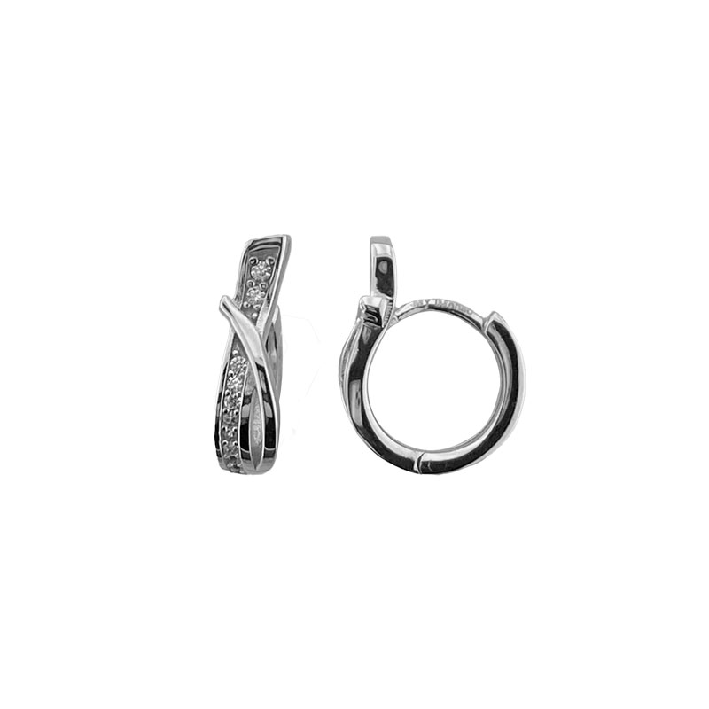 MY iMenso Creoli creol "Tintin CZ 18mm" Conseal (925/rhod-plated) 