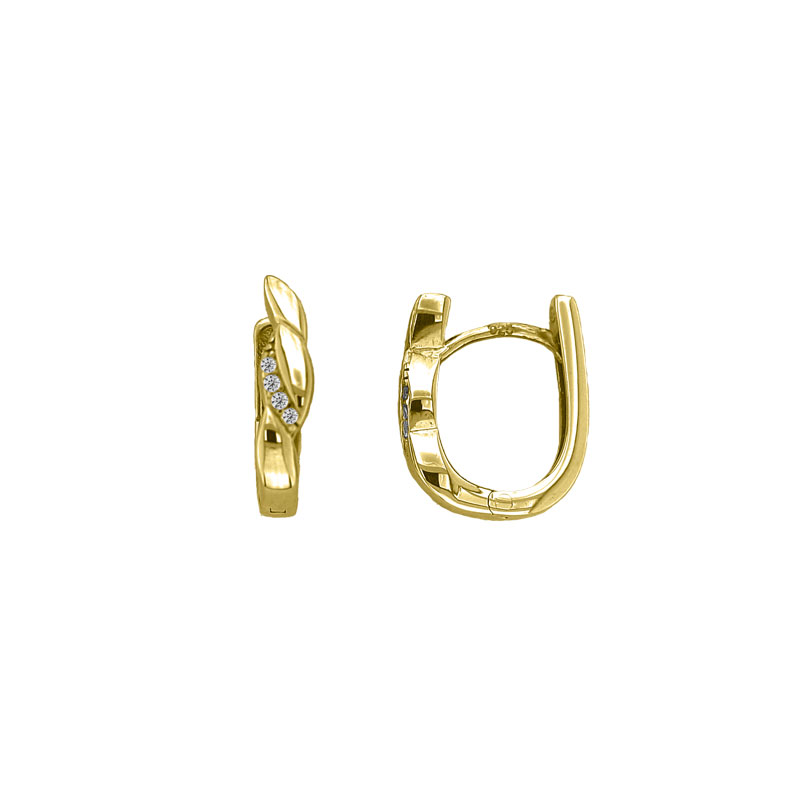 MY iMenso Creoli creol "Girato CZ 16,5mm" Conseal (925/1Mgold-ptd) 
