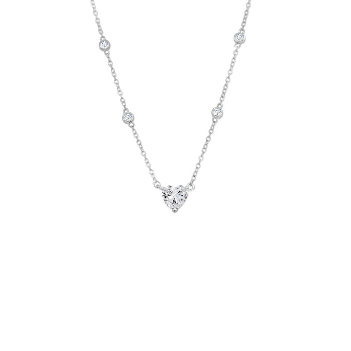 Hartje gezet met zirconia inclusief ketting 