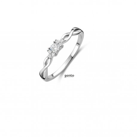 Ring zilver met zirconium