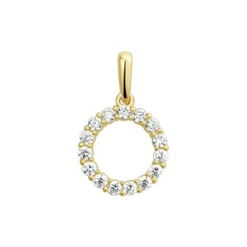 Stijlvolle 9 karaat hanger uitgevoerd als een rondje met zirkonia. De zirkonia geeft de hanger een mooie, subtiele schittering en zorgt voor een luxe uitstraling. Door het tijdloze ronde ontwerp is deze hanger perfect voor dagelijks gebruik en eenvoudig te combineren met een fijn collier.