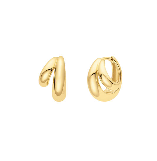 De Ania Haie AHE072-03G Gold Dome Huggie Hoop Earrings zijn elegante, goudkleurige huggie-oorbellen speciaal ontworpen voor de moderne en modebewuste vrouw. Deze verfijnde oorringen hebben een stijlvol koepelvormig design dat zich subtiel en chic rond het oor buigt, waardoor ze zowel minimalistische als gelaagde looks perfect aanvullen. Gemaakt van hoogwaardig 925 sterling zilver met een duurzame gold-plating, bieden ze een luxueuze uitstraling zonder in te leveren op comfort en draagbaarheid. Of je ze nu solo draagt of combineert met andere sieraden, deze oorbellen zijn een tijdloze must-have voor elke stijlvolle garderobe, ideaal als cadeau of dagelijkse accessoire.