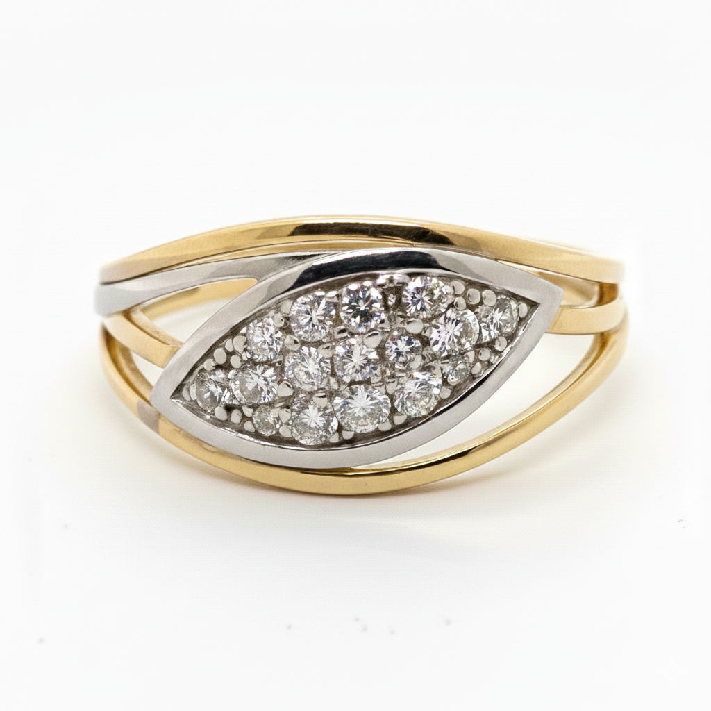 18 karaat geel goud zirconium