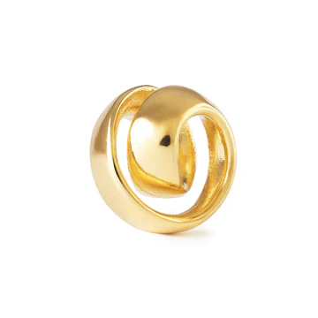 Trollbeads Voor eeuwig verguld TGPBE-40002 &mdash; elegante vergulde bedel met sculpturaal ontwerp van zachte, verweven rondingen. Symboliseert eeuwigheid, verbondenheid en onvergetelijke momenten. Verkrijgbaar bij Juwelier Schouten &ndash; Middenwaard, Heerhugowaard.