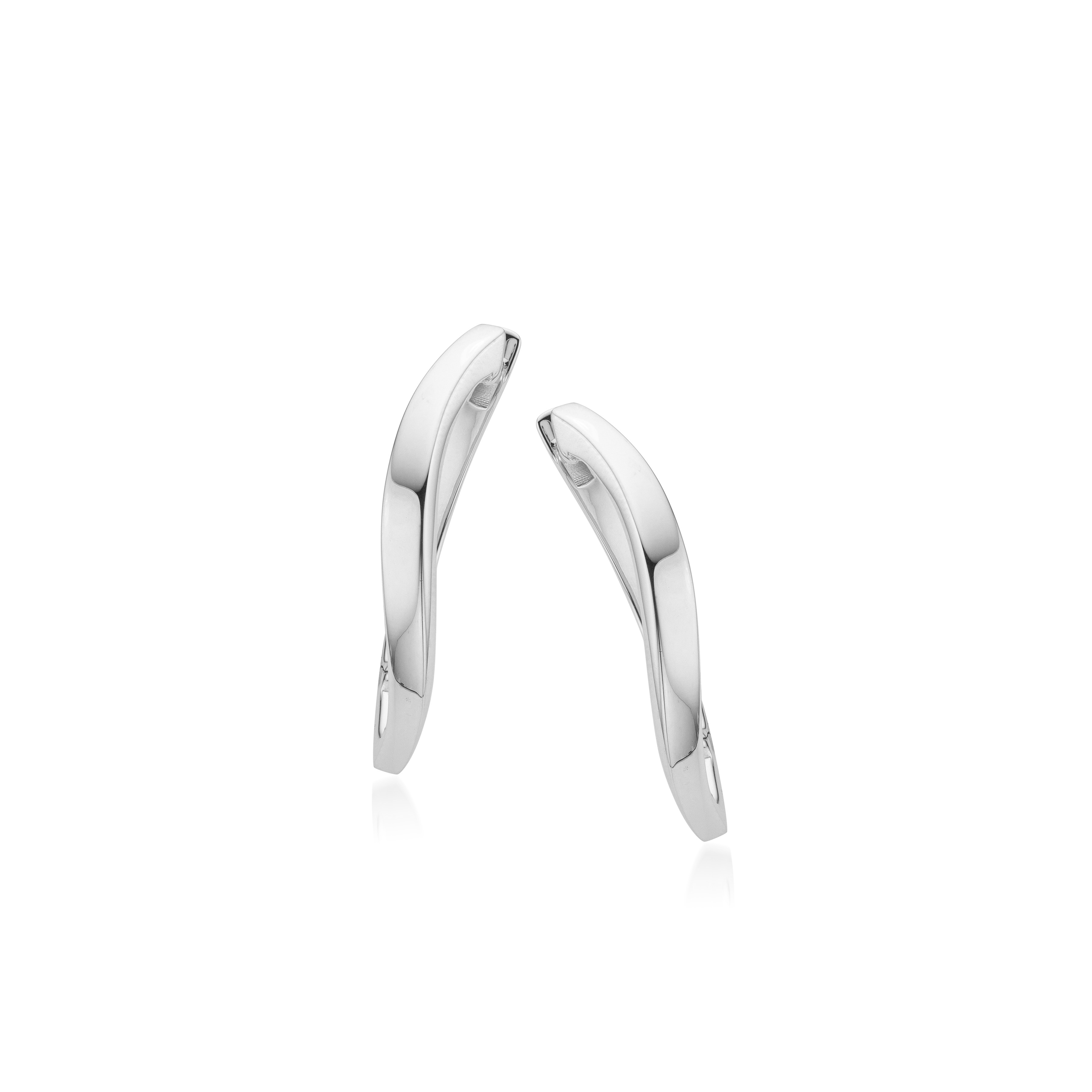 Huiscollectie - Zilveren klapcreolen 35x4mm - 79076/30