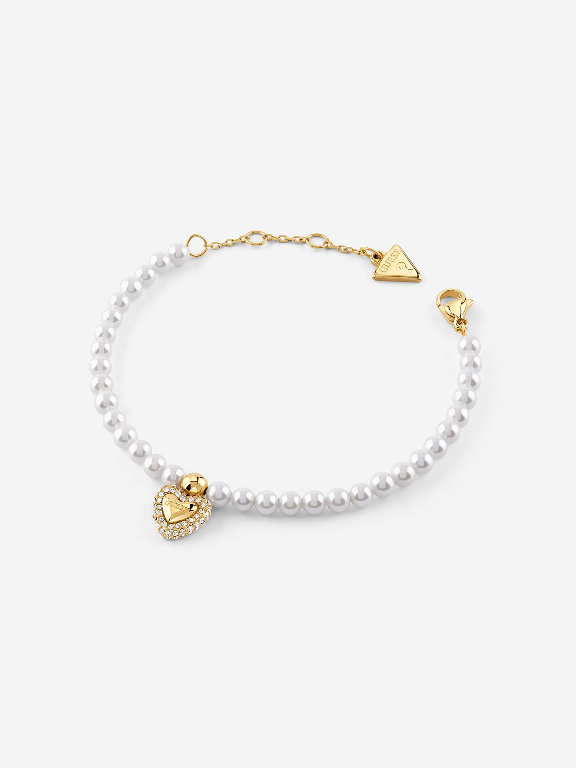 Guess Jewellery JUBB06091JWYGS Parel Armband Goudkleurig 