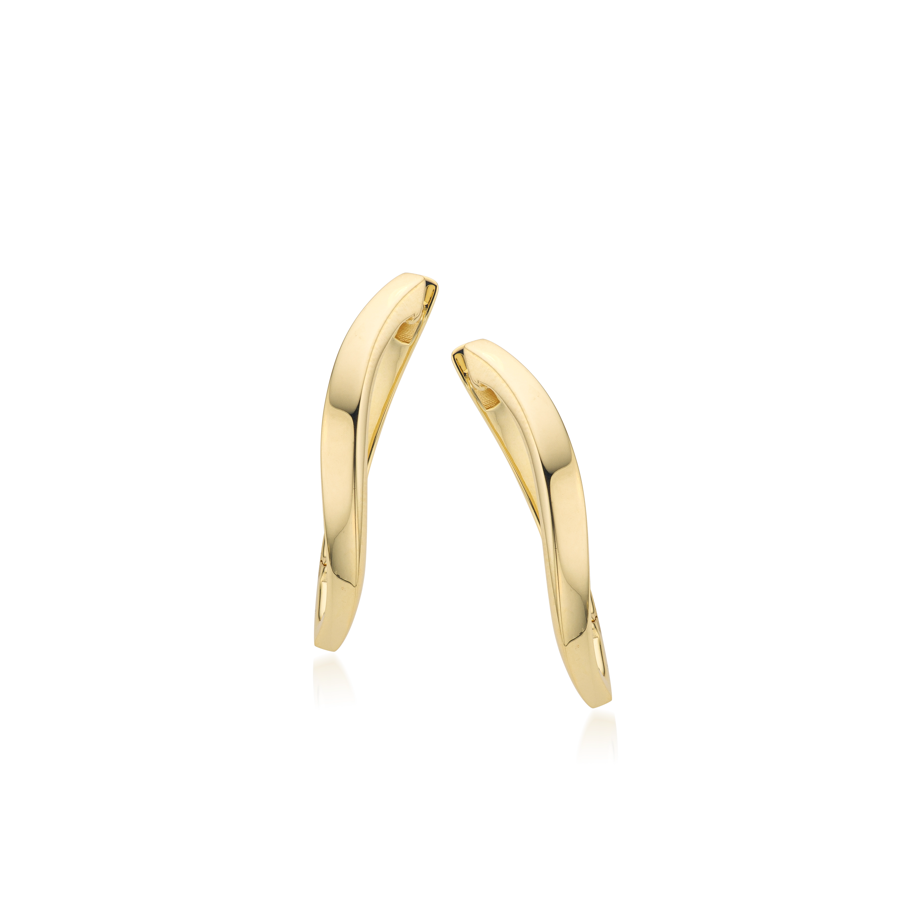 Huiscollectie - Zilveren klapcreool verguld, 35x4mm - 79076/6V