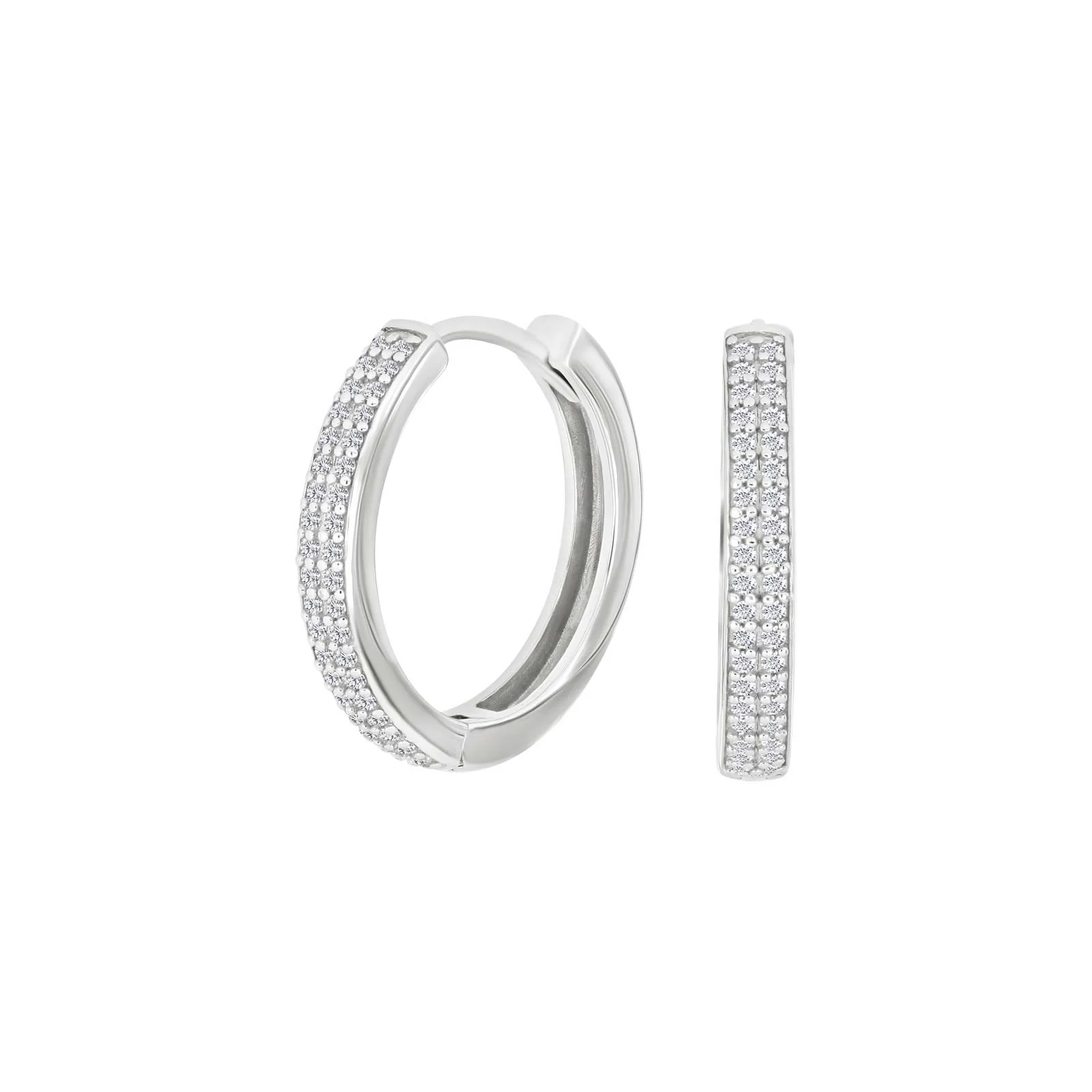 Diese Silber-Creolen mit Zirkonia zeichnen sich durch ihre elegante Wei&szlig;e Farbe und hochwertiges Silbermaterial aus, mit einem Durchmesser von 20 mm. Perfekt f&uuml;r den t&auml;glichen Gebrauch oder besondere Anl&auml;sse, erg&auml;nzen sie sowohl Freizeit- als auch Abendgarderobe mit einem Hauch von Eleganz. Ein Muss f&uuml;r jeden Schmuckliebhaber!