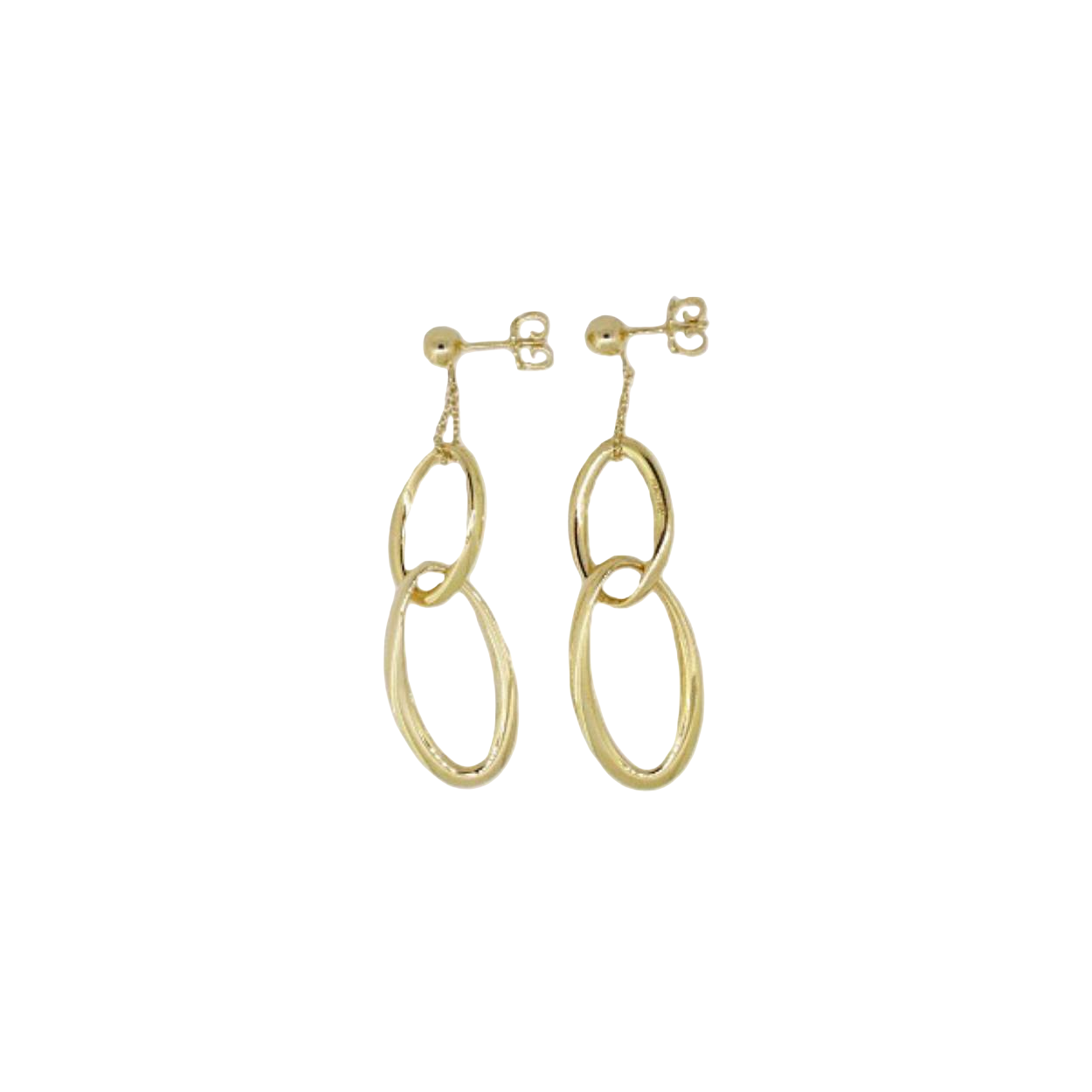 Monzario geelgouden oorhangers (14krt)