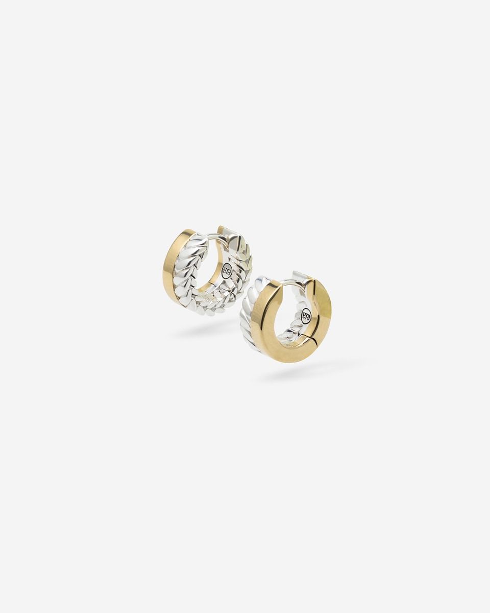 Dual Hoops Barbara Silver Gold Vermeil Set