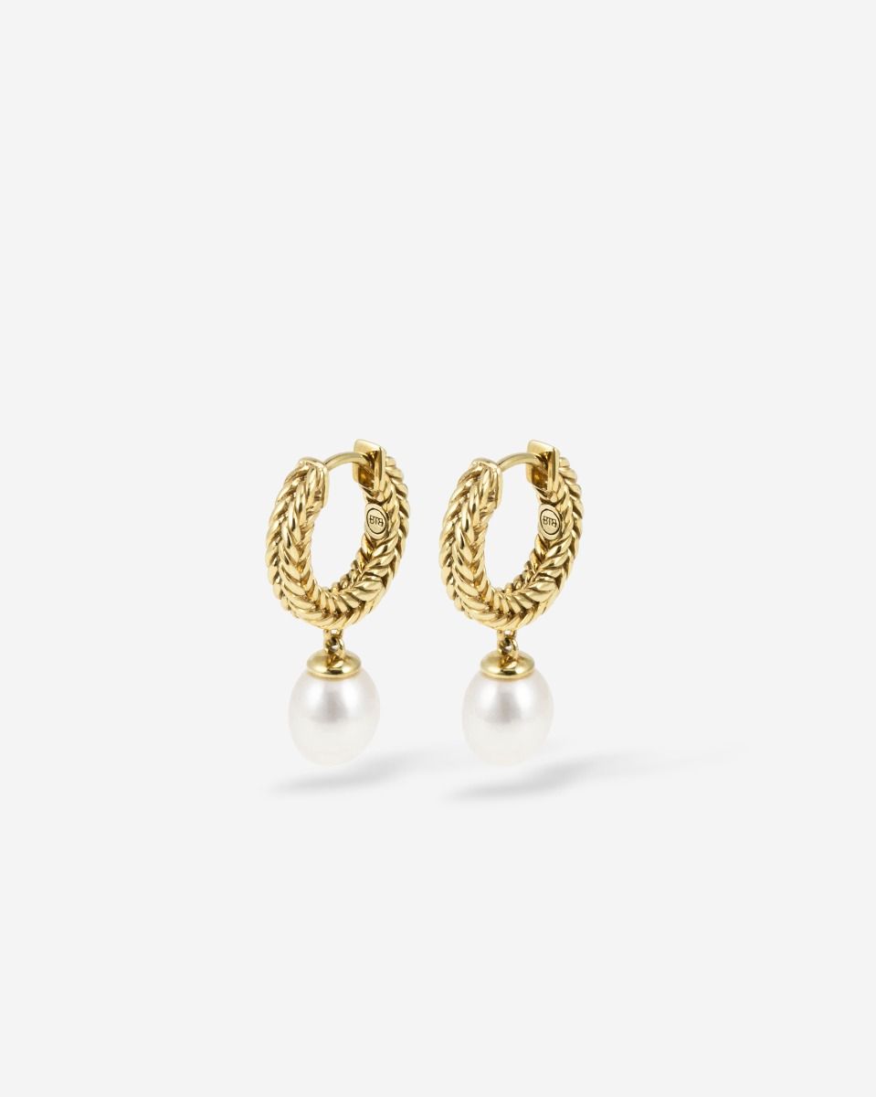 Barbara Hoops Pearl Gold Vermeil
