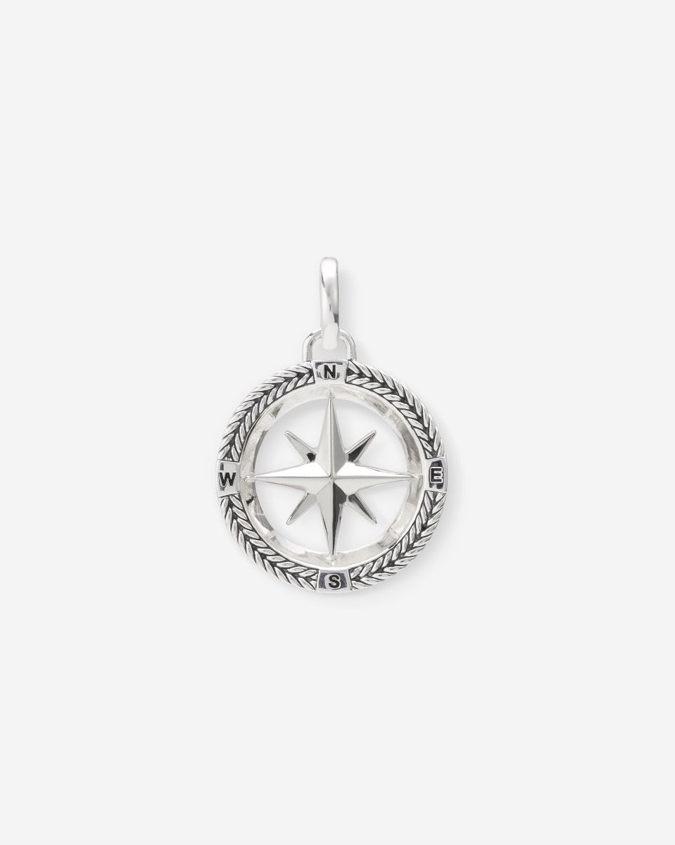 Barbara Compass Pendant Silver