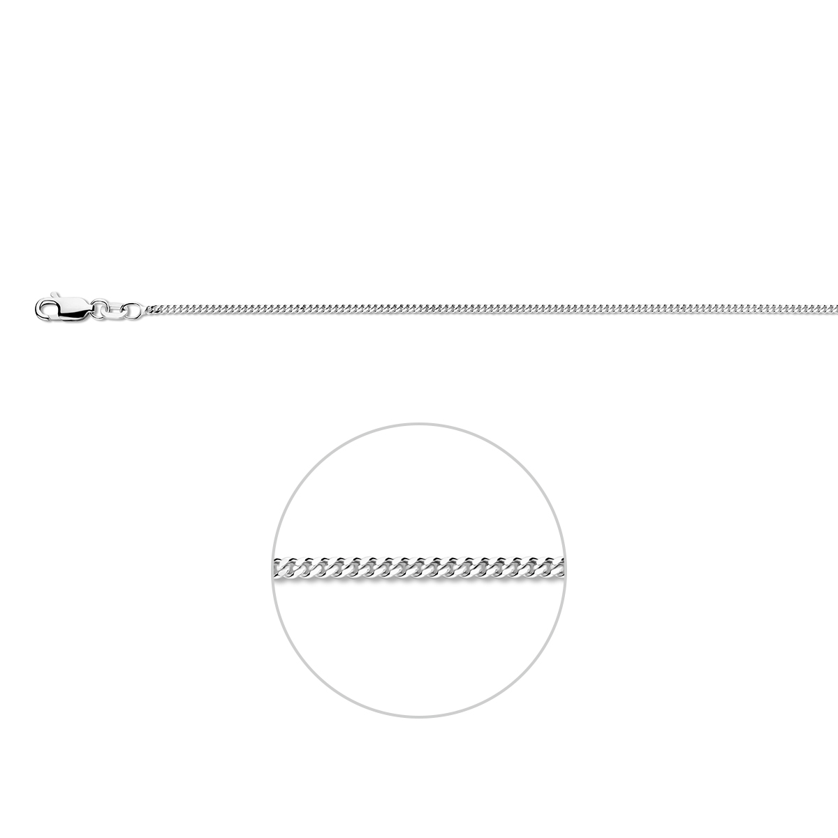 De Huismerk Gourmette is een elegante zilveren ketting met een glanzende afwerking. De ketting meet 360 mm en is 1,6 mm breed. Met een gewicht van 2,69 gram is hij licht en comfortabel om te dragen. Draag deze tijdloze ketting als een subtiele aanvulling op elke outfit voor elke gelegenheid.