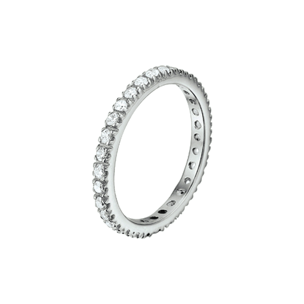 Deze prachtige zilveren ring, is voorzien van een rhodium-plated afwerking en een fonkelende briljant geslepen zirkonia. Met een gewicht van 1,55 gram en een breedte van 2 mm, straalt deze ring verfijnde elegantie uit. Perfect te dragen als een dagelijkse accessoire of voor speciale gelegenheden. Verkrijgbaar in maat 50. Voeg een vleugje glamour toe aan elke outfit.