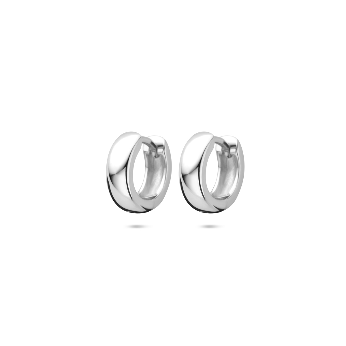 Gerhodineerd 925 zilveren klapoorringen met een afmeting van 10.5x4mm.