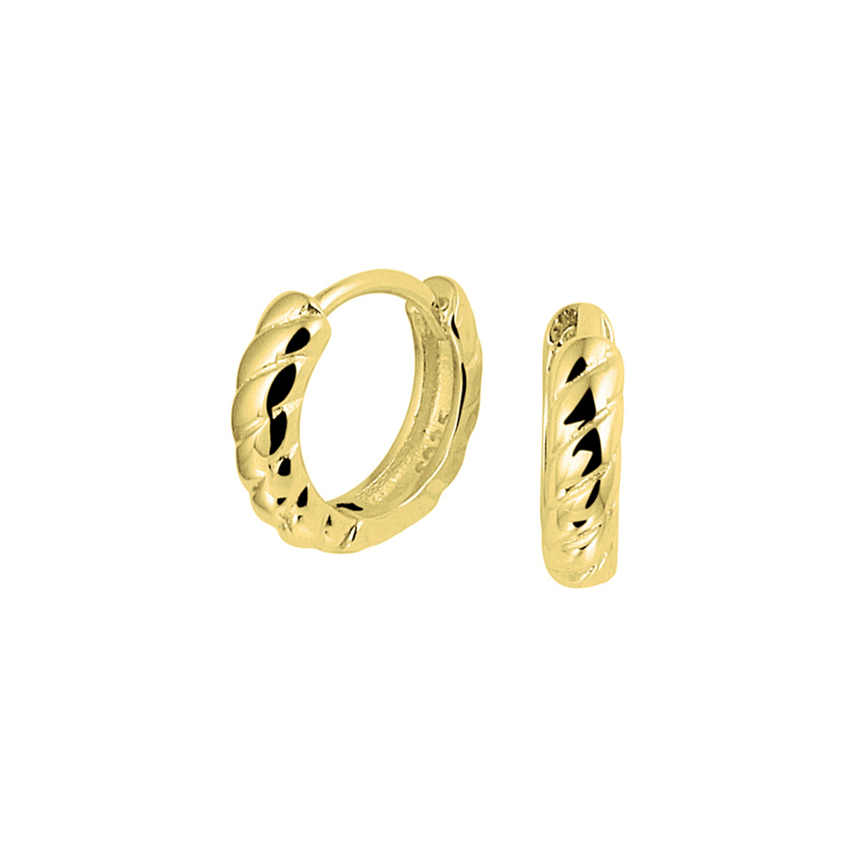 Trendy verguld op zilveren klapoorringen met een poli afwerking en een stevige scharniersluiting. De klapoorringen zijn goed te combineren met bijpassende sieraden uit onze collectie. Geen garantie op plating. Van deze oorringen is een variant met 1 micron goud plating beschikbaar. Onderaan deze pagina vindt u dit artikel.
