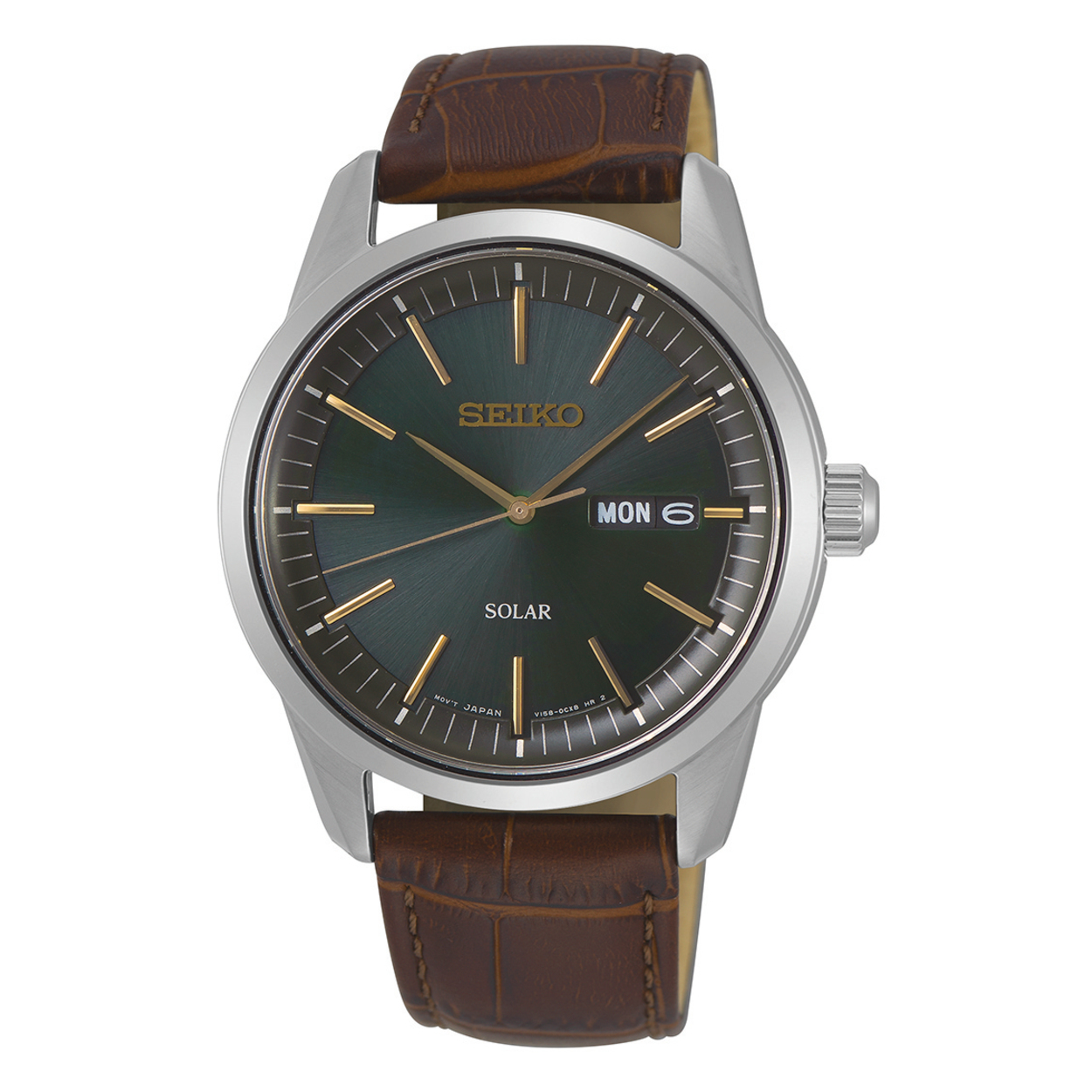 Dit herenhorloge is van het merk Seiko. Het is een analoog horloge gemaakt van leer. De diameter van de kast is 40 mm en de kast is 10 mm dik.
De verdere specificaties van het horloge zijn als volgt:
Glassoort: saffier glas
Bandbreedte: 20
Kastmateriaal: staal
Waterdichtheid: 10 ATM
Techniek: solar
