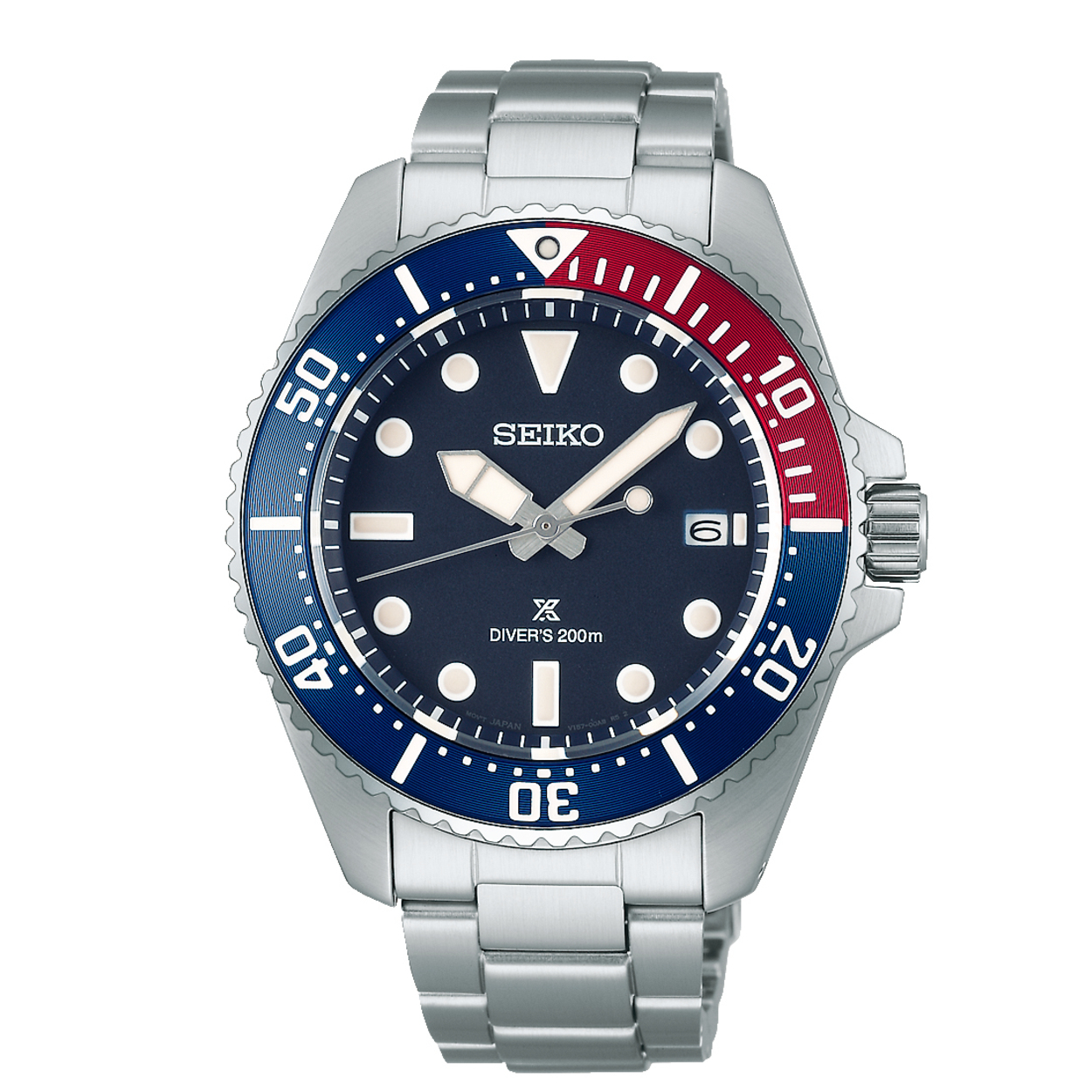 Die Herrenuhr Seiko ist eine stilvolle Edelstahl-Armbanduhr mit einem blauen Zifferblatt und Saphirglas. Sie verf&uuml;gt &uuml;ber ein GPS-Solarwerk und ist bis 200 Meter wasserdicht. Ideal f&uuml;r den t&auml;glichen Gebrauch und Tauchen. Tragen Sie es zu l&auml;ssigen oder formellen Outfits f&uuml;r einen eleganten Look.
