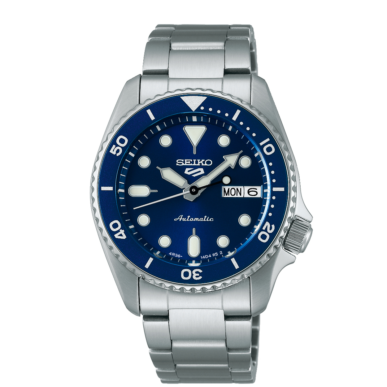 Dit is een herenhorloge van het merk Seiko. Het is een analoog horloge gemaakt van staal. De diameter van de kast is 38 mm en de kast is 12.1 mm dik.
De verdere specificaties van het horloge zijn als volgt:
Kastvorm: rond
Kastkleur: zilverkleurig
Kastmateriaal: staal
Bandbreedte: 18 mm
Bandlengte: 253 mm
Sluiting: vouwsluiting met veiligheidsklepje
Wijzerplaatkleur: blauw
Glassoort: hardlex mineraal glas
Waterdichtheid: 10 ATM
Techniek: automaat