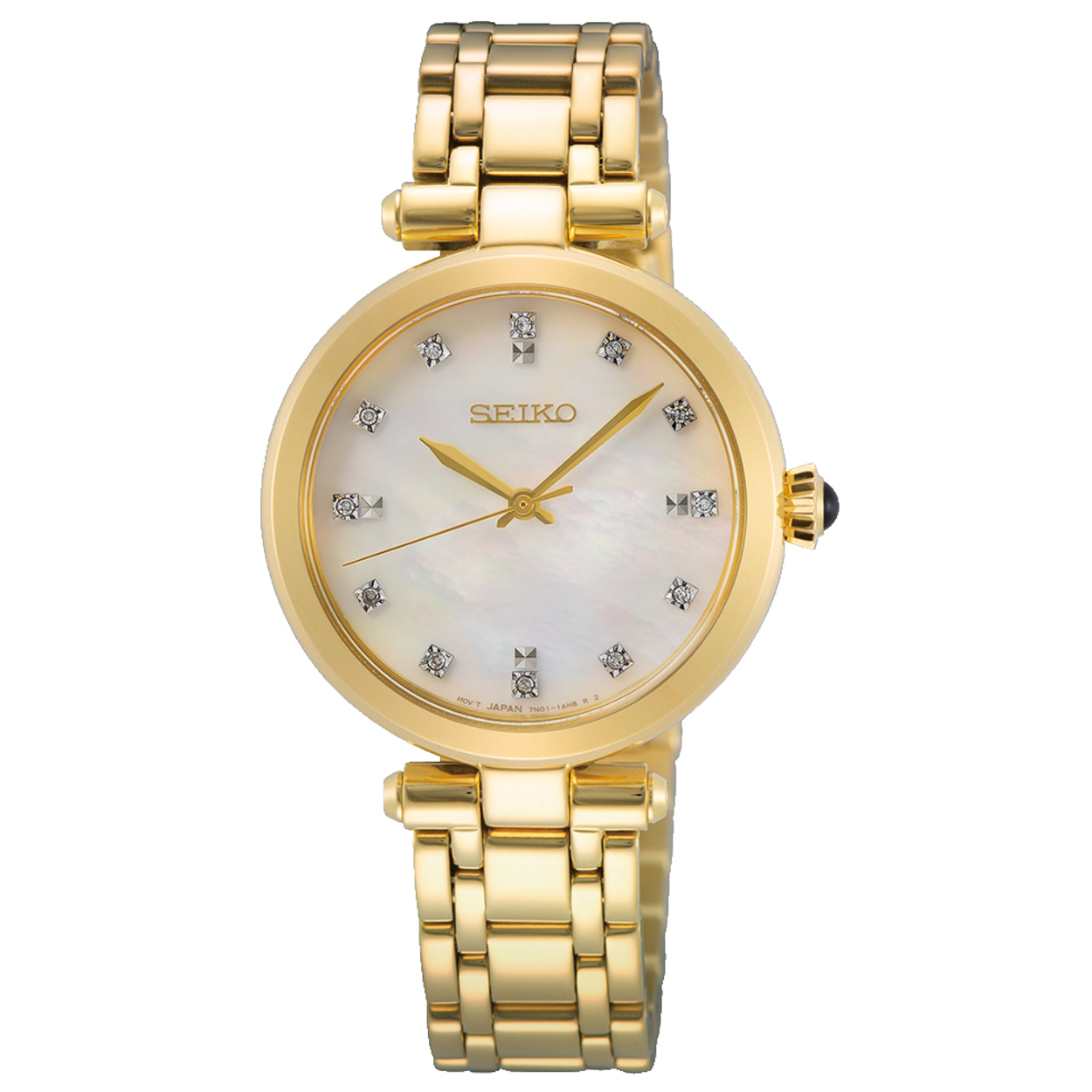 Ontdek dit schitterende Seiko dames horloge SRZ536P1. Een goudkleurig horloge met een prachtige klassieke vormgeving.
