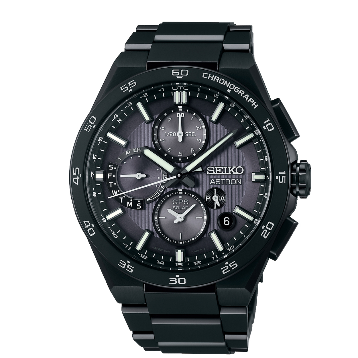 De Seiko Astron SSH155J1 is een stijlvolle polshorloge met een analoog display en zonne-energie uurwerk. De horlogekast is rond, van titanium, en heeft een zwart saffierglas. Het is allergievrij, waterbestendig tot 10 bar, en voorzien van een datumaanduiding. De zilverkleurige titanium band maakt het compleet. Perfect voor dagelijks gebruik en speciale gelegenheden.