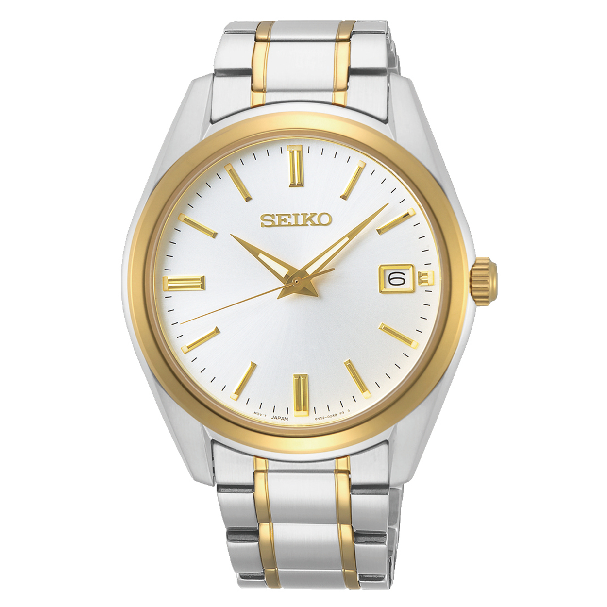 Dit herenhorloge is van het merk Seiko. Het is een analoog horloge gemaakt van staal. De diameter van de kast is 40.2 mm en de kast is 8.5 mm dik.
De verdere specificaties van het horloge zijn als volgt:
Glassoort: saffier glas
Bandbreedte: 20
Kastmateriaal: staal
Waterdichtheid: 10 ATM
Techniek: quartz