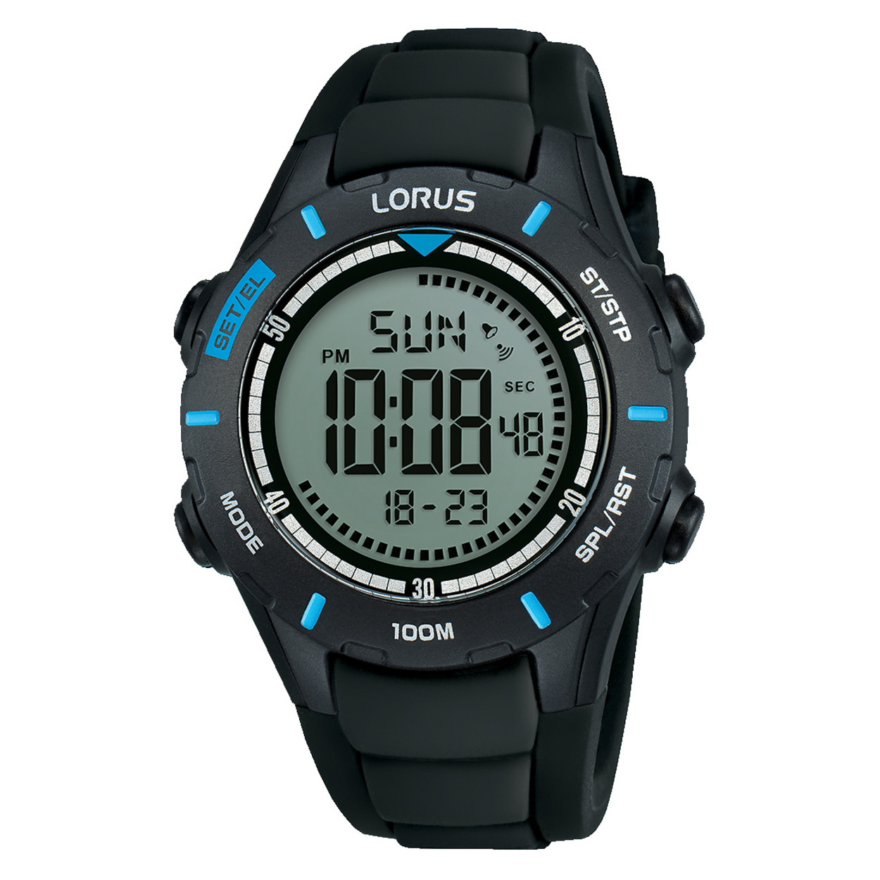 Dit herenhorloge is van het merk Lorus. Het is een digitaal horloge gemaakt van silicoon. De diameter van de kast is 40 mm en de kast is 15.5 mm dik.
De verdere specificaties van het horloge zijn als volgt:
Glassoort: acryl glas
Bandbreedte: 18
Kastmateriaal: kunststof
Waterdichtheid: 10 ATM
Techniek: quartz