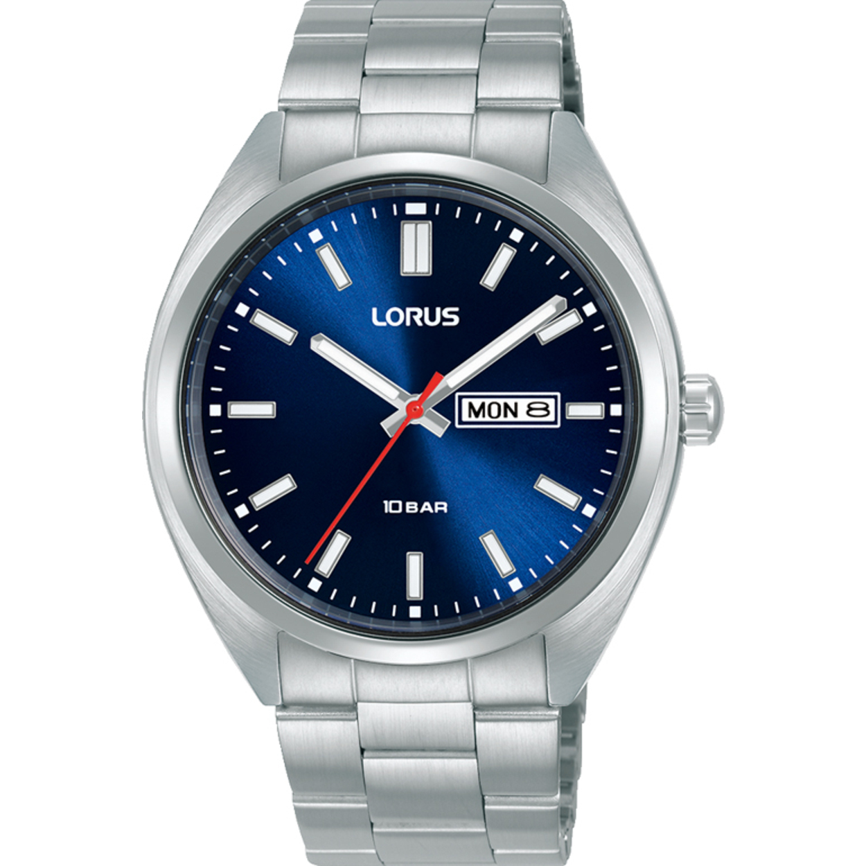 Dit is een herenhorloge van het merk Lorus. Het is een analoog horloge gemaakt van staal. De diameter van de kast is 41 mm en de kast is 11 mm dik.
De verdere specificaties van het horloge zijn als volgt:
Kastvorm: rond
Kastkleur: zilverkleurig
Kastmateriaal: staal
Sluiting: vouwsluiting met drukker
Wijzerplaatkleur: blauw
Glassoort: hardlex mineraal glas
Waterdichtheid: 10 ATM
Techniek: quartz