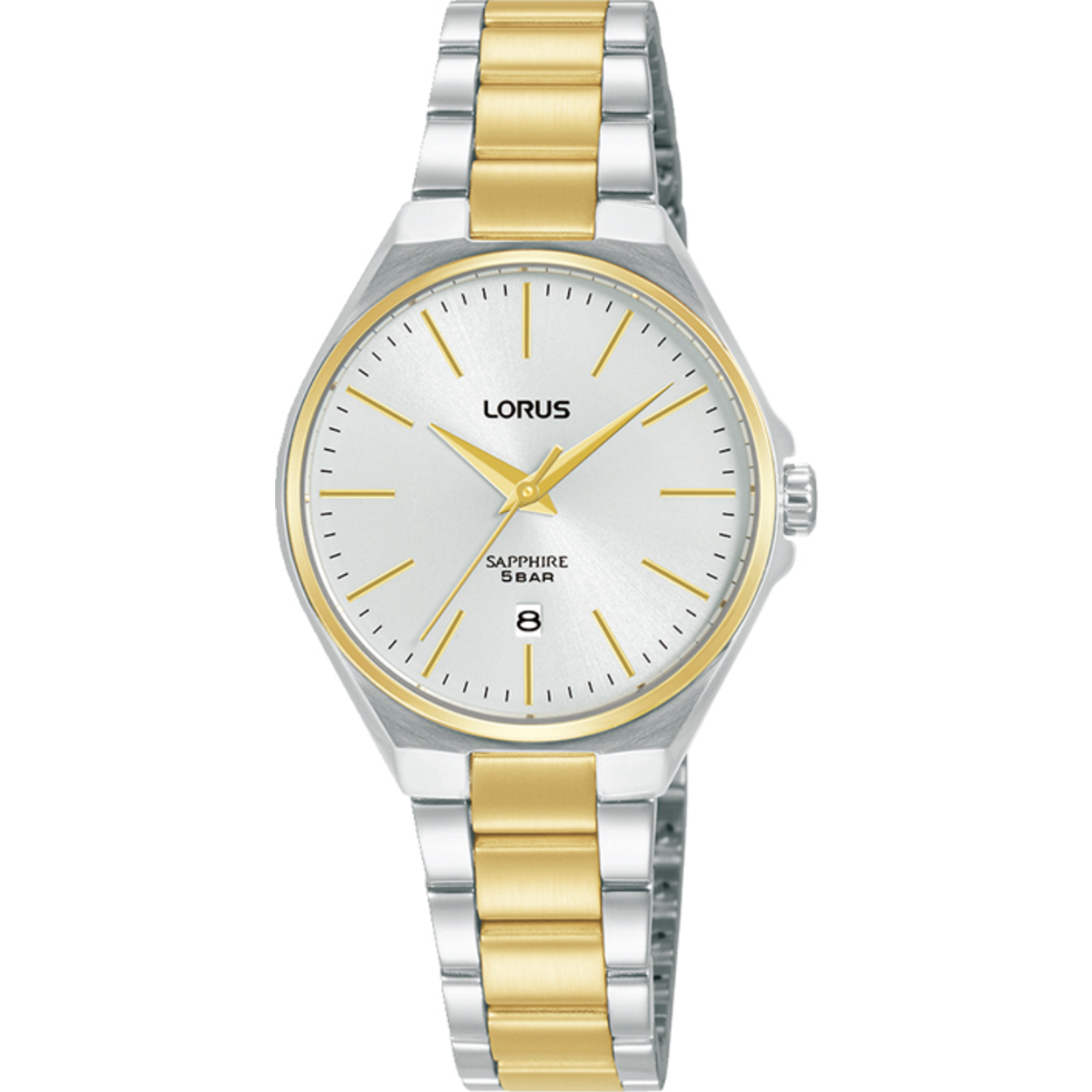 Dit is een herenhorloge van het merk Lorus. Het is een analoog horloge gemaakt van staal. De diameter van de kast is 28 mm en de kast is 9 mm dik.
De verdere specificaties van het horloge zijn als volgt:
Kastvorm: rond
Kastkleur: tweekleurig
Kastmateriaal: staal
Bandbreedte: 12 mm
Bandlengte: 206 mm
Sluiting: vouwsluiting met drukker
Wijzerplaatkleur: wit
Glassoort: saffier glas
Waterdichtheid: 5 ATM
Techniek: quartz