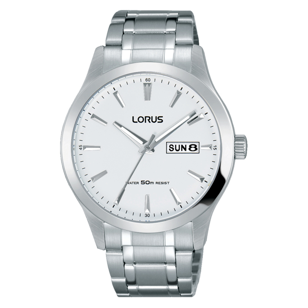 Dit is een herenhorloge van het merk Lorus. Het is een analoog horloge gemaakt van metaal. De diameter van de kast is 40 mm mm en de kast is 10 mm mm dik.
De verdere specificaties van het horloge zijn als volgt:
Kastvorm: rond
Kastkleur: zilverkleurig
Kastmateriaal: metaal
Bandbreedte: 20 mm
Bandlengte: 240 mm
Sluiting: vouwsluiting met drukker
Wijzerplaatkleur: wit
Glassoort: hardlex mineraal glas
Waterdichtheid: 5 ATM
Techniek: quartz