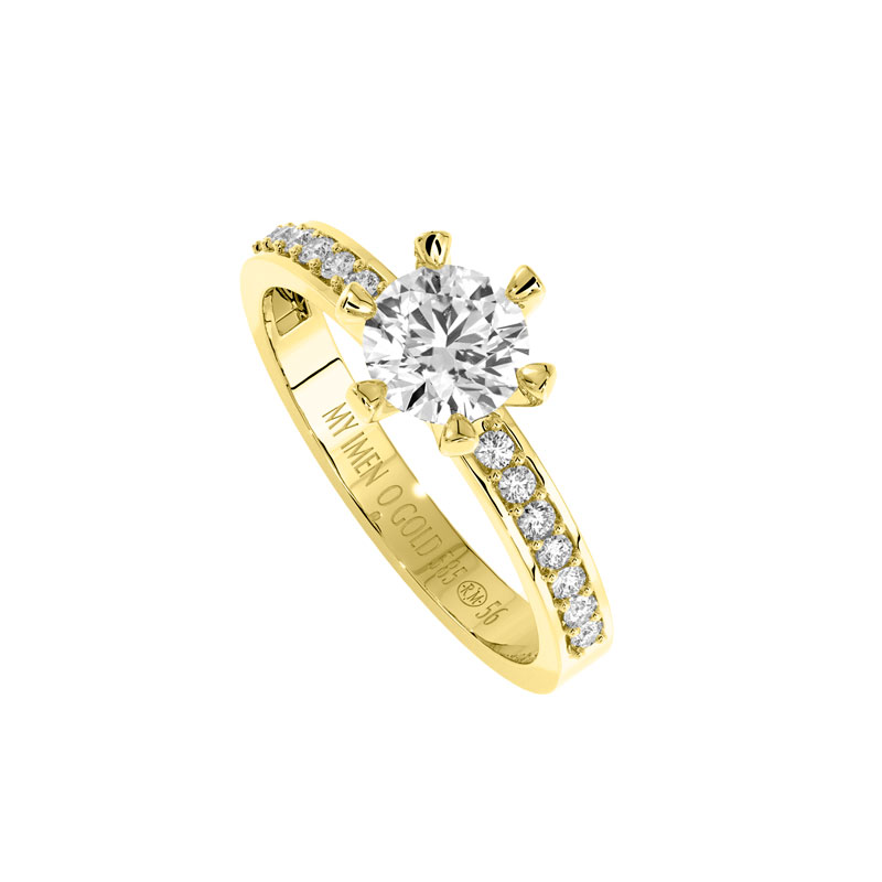 14k geelgouden ring met labgrown diamant 14-0.21ct 1-1.03ct D VS2
(een in een laboratorium geproduceerde diamant heeft dezelfde eigenschappen en hardheid als een natuurlijke diamant)