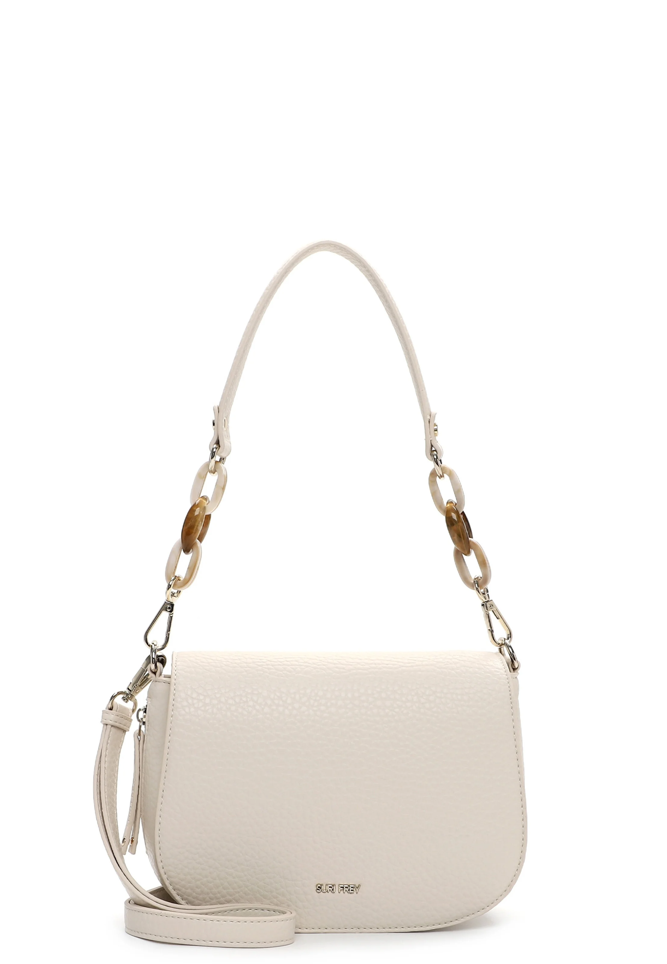 Shoulder Bag SFY Jeanny Medium &ndash; Elegante Schoudertas met Chain Detail

Een handtas zegt veel over een vrouw &ndash; georganiseerd of een tikkeltje chaotisch, altijd stijlvol. De Shoulder Bag SFY Jeanny Medium is een elegante en zelfverzekerde schoudertas die elke outfit compleet maakt. Deze tas is vervaardigd uit hoogwaardig fijn synthetisch materiaal met een luxe lederlook en sluit veilig af met een ritssluiting. Het effen design in combinatie met opvallende chain-details maakt deze tas een echte blikvanger.

Perfect voor dagelijks gebruik, maar ook ideaal voor een avondje uit.

Stijlvol, praktisch en veelzijdig

De schoudertas beschikt over een ruim hoofdvak en een extra binnenvak met rits, zodat je essentials zoals je telefoon, portemonnee en make-up overzichtelijk kunt opbergen. Het compacte maar slimme formaat biedt verrassend veel ruimte zonder log aan te voelen.

De decoratieve kettingen (chains) geven de tas een moderne, luxe uitstraling. Dankzij de verstelbare en afneembare schouderriem &eacute;n de afneembare handgreep draag je de SFY Jeanny Medium precies zoals jij wilt: klassiek over de schouder of stijlvol in de hand. Zo past deze tas zich moeiteloos aan elke gelegenheid aan.

Waarom kiezen voor de SFY Jeanny Medium?

Elegante schoudertas voor dames

Luxe uitstraling dankzij fijn synthetisch materiaal

Modieuze chain-details als eyecatcher

Compact formaat met verrassend veel opbergruimte

Lichtgewicht en comfortabel in gebruik

Geen onderdelen van dierlijke oorsprong

Productdetails

Type: Shoulder bag / schoudertas

Model: SFY Jeanny Medium

Materiaal: Fijn synthetisch

Sluiting: Ritssluiting

Interieur: Hoofdvak + binnenvak met rits

Handgreep: Afneembaar handvat

Schouderriem: Verstelbaar en afneembaar

Draagstijl: Over de schouder of in de hand

Afmetingen:

Lengte: 8 cm

Breedte: 27 cm

Hoogte: 17 cm

De SFY Jeanny Medium schoudertas is de ideale keuze voor vrouwen die op zoek zijn naar een chique, praktische en veelzijdige tas met een moderne touch. Een stijlvolle must-have voor elke dag &eacute;n elke avond.