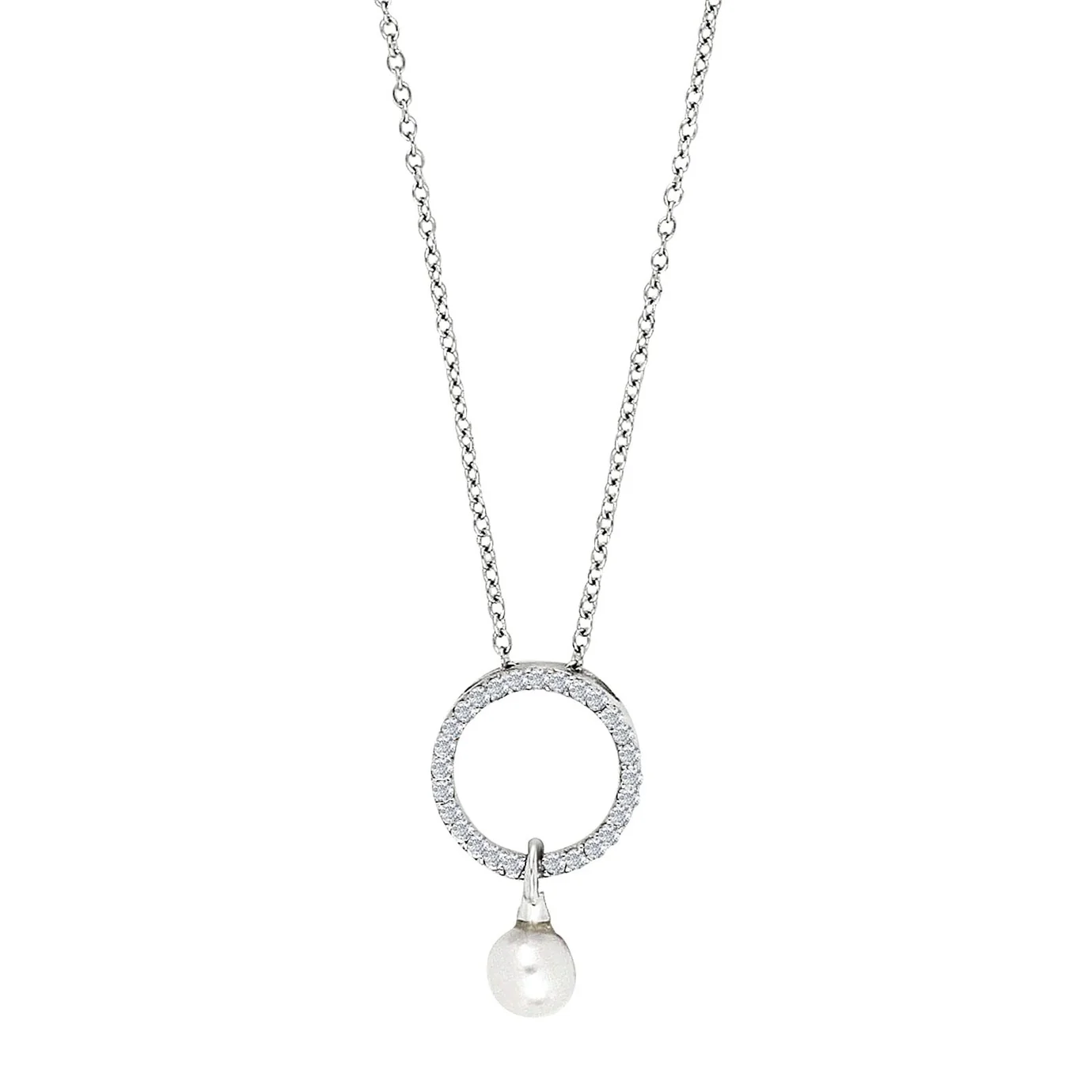 Filigrane Halskette aus rhodiniertem 925er Sterling-Silber im modernen, minimalistischen Design. Die schlichte Form wirkt zeitlos und elegant und l&auml;sst sich vielseitig kombinieren &ndash; ideal als dezenter Alltagsbegleiter oder als stilvoller Basic-Schmuck f&uuml;r jeden Anlass. Die Rhodinierung sch&uuml;tzt das Silber vor dem Anlaufen und sorgt f&uuml;r langanhaltenden Glanz.