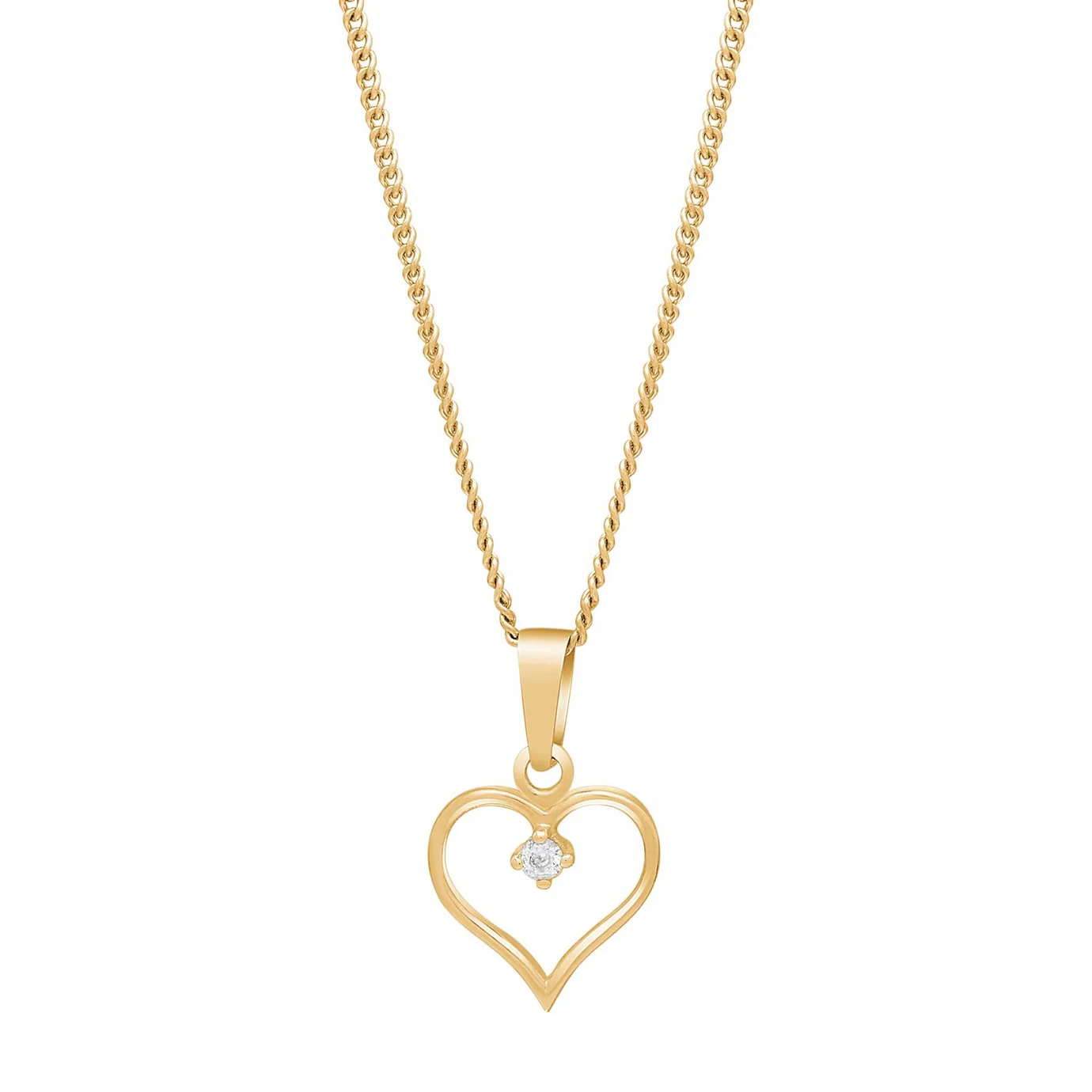 Zarter Herz-Anh&auml;nger aus vergoldetem 925er Sterling-Silber mit funkelndem Zirkonia. Das zeitlose Herzdesign verleiht jedem Outfit eine liebevolle, elegante Note und eignet sich perfekt als Erg&auml;nzung f&uuml;r feine Ketten. Ideal als Geschenk oder als pers&ouml;nliches Schmuckst&uuml;ck f&uuml;r den Alltag. Die hochwertige Vergoldung sorgt f&uuml;r einen warmen Goldton und angenehmen Tragekomfort.