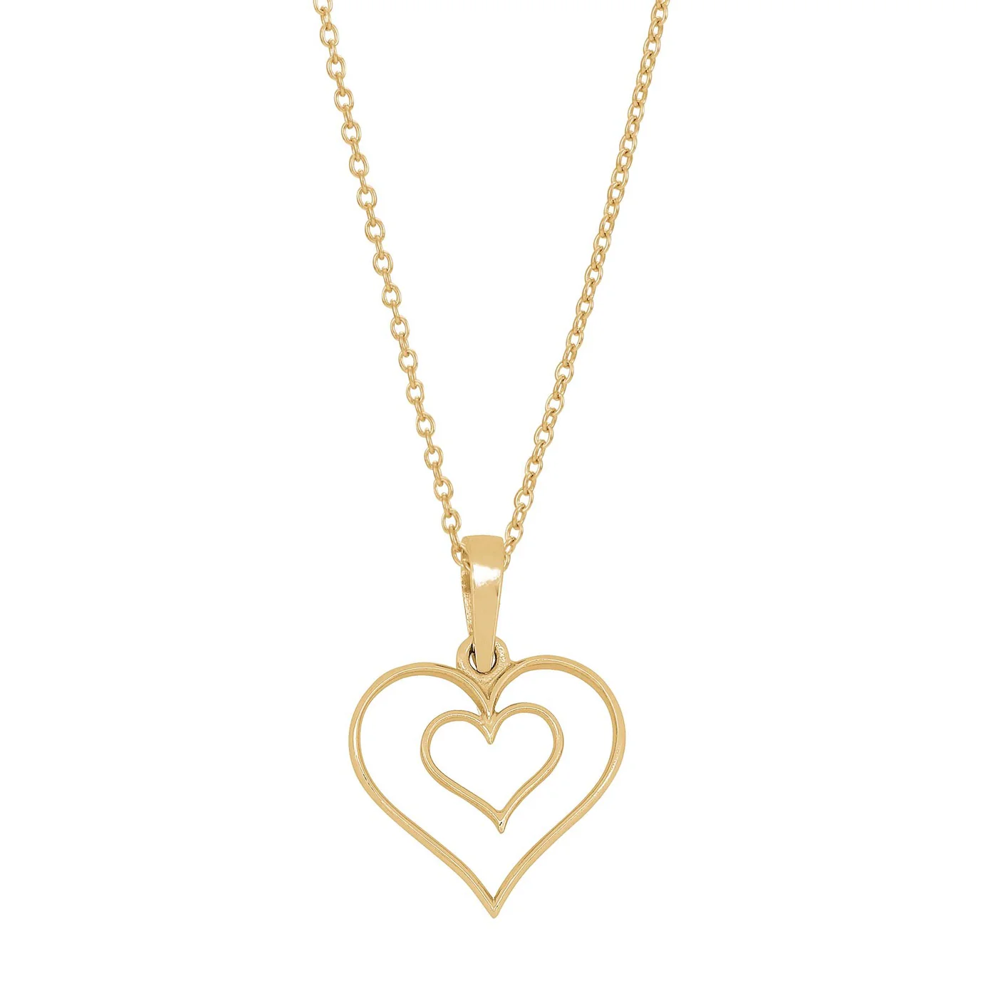 Zeitlose Halskette aus vergoldetem 925er Sterling-Silber mit poliertem Herz-Anh&auml;nger (15 mm). Das schlichte, elegante Design macht die Kette zu einem stilvollen Blickfang und zu einem vielseitigen Begleiter f&uuml;r Alltag und besondere Anl&auml;sse. Die hochwertige Vergoldung verleiht dem Schmuckst&uuml;ck einen warmen Goldton und sorgt f&uuml;r angenehmen Tragekomfort.