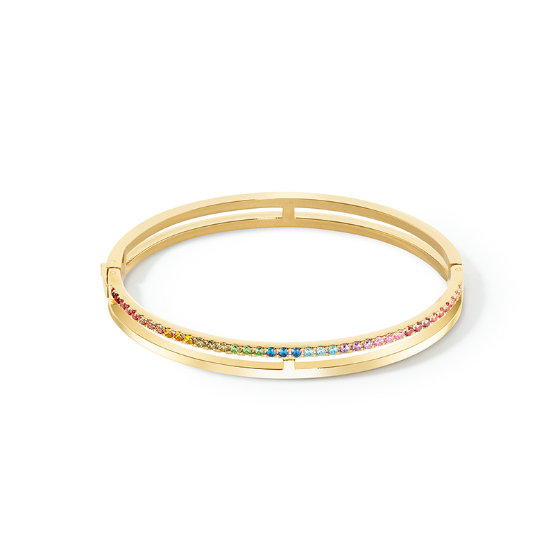 COEUR DE LION ARMBAND MULTICOLOUR RAINBOW - GOLD 0136/32-1535