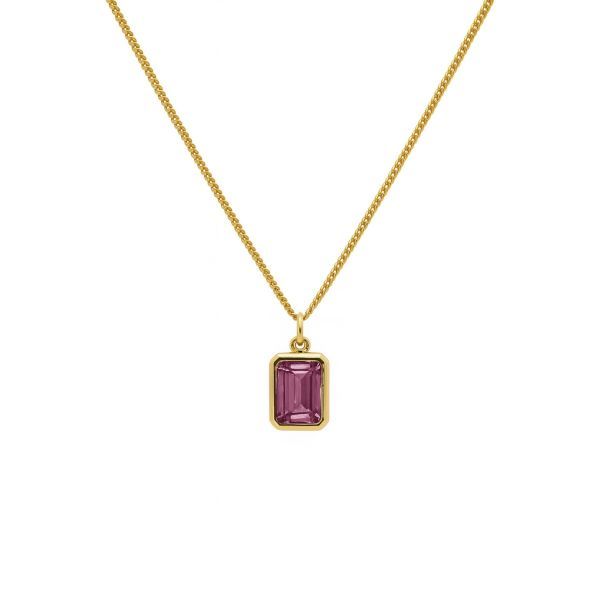 Karma Jewelry LIV Wine Red ketting. De ketting is 38CM lang en kun je verlengen tot 45CM.