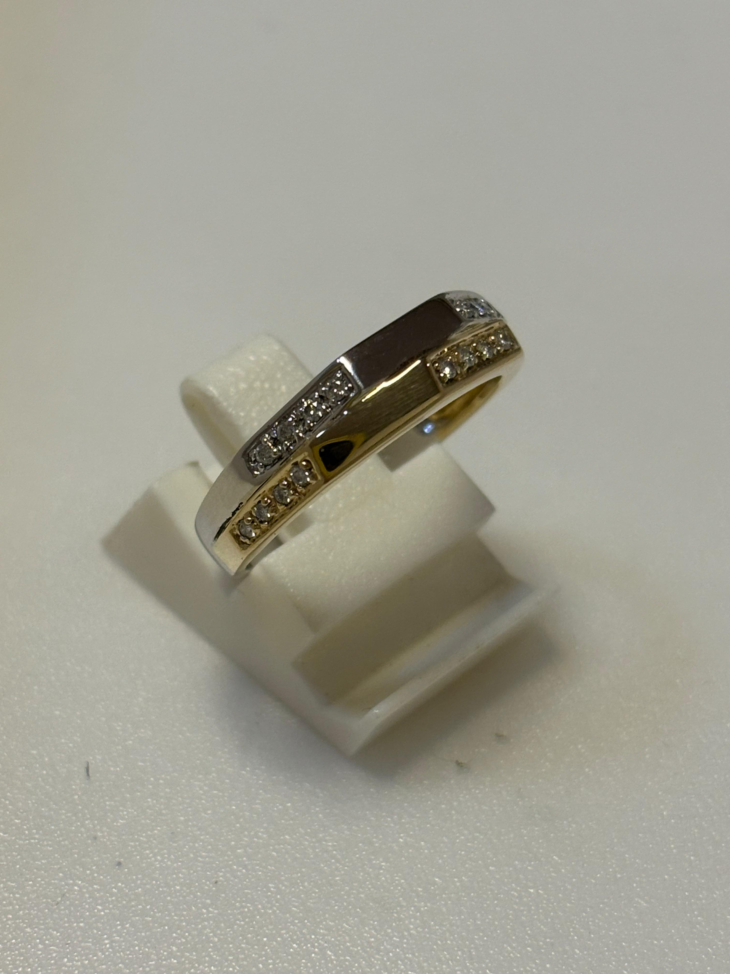 Gouden ring met diamanten 0.12crt 3.6gr mt18 