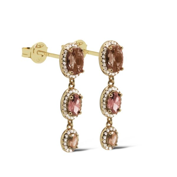 Karma Jewelry XL ROSA Salmon Oorstekers.