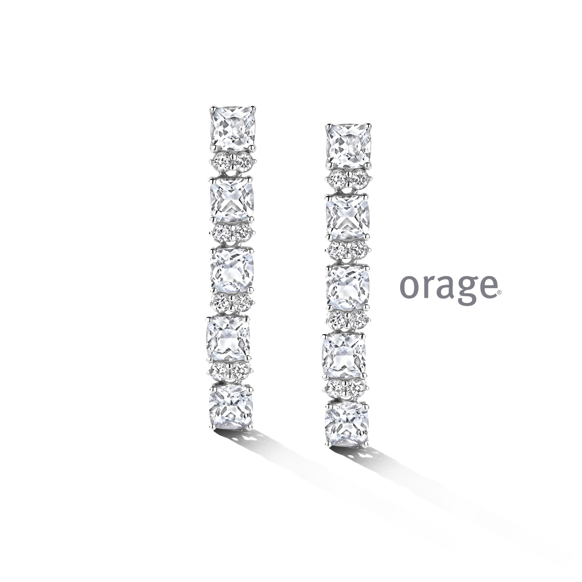 Oarge Oorslingers zilver met zirkonia