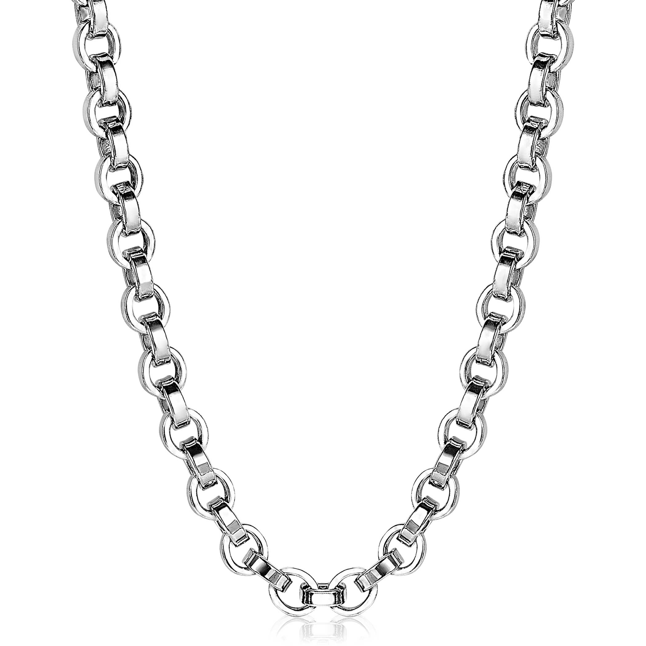 ZINZI zilveren schakelcollier rond 45cm ZIC1702