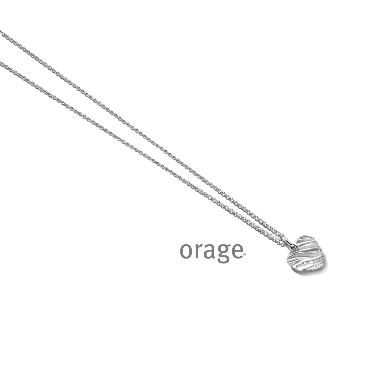 Orage Ketting hart zilver