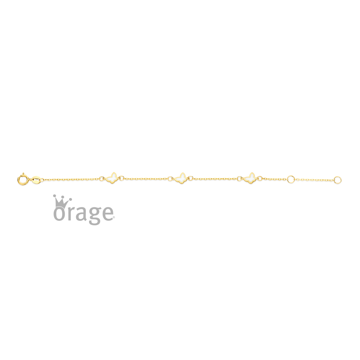 Orage Kids  Armband vlinder 9kt geel goud