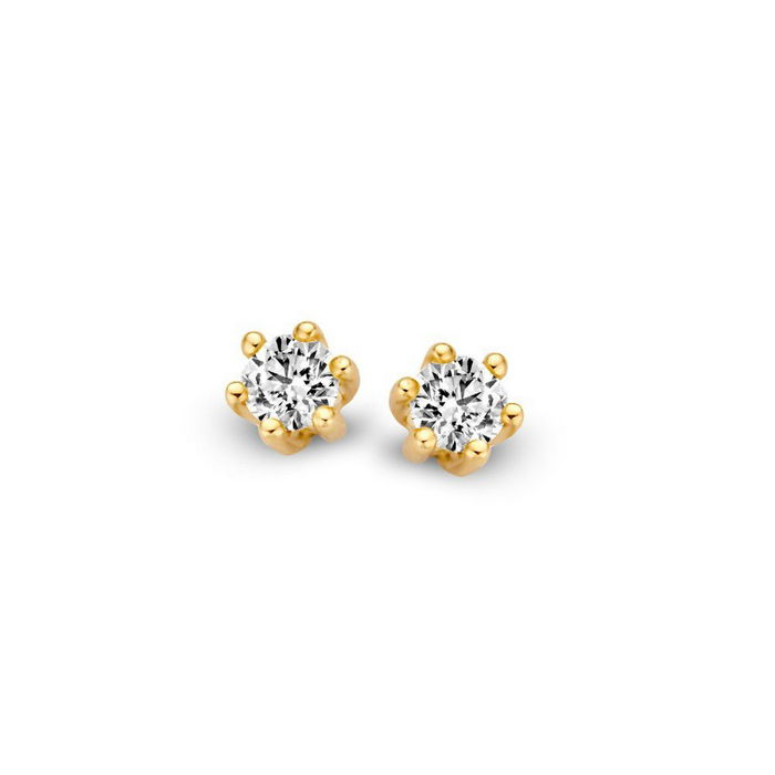 6 pootjes lab grown diamant, briljant geslepen 2x0.25ct