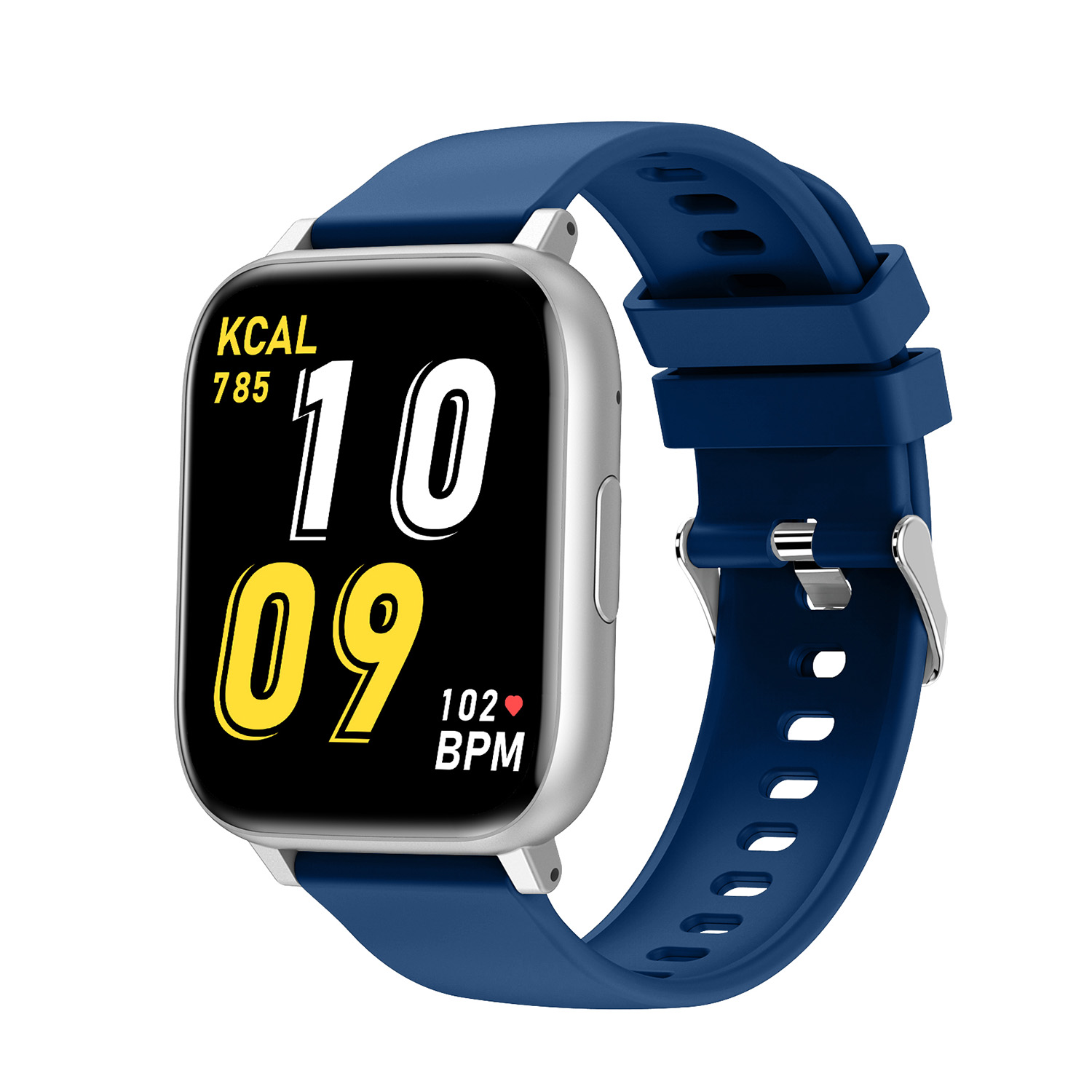 SMARTY2.0 SW105B 
Dit Smarty Smartwatch horloge is een stap in de toekomst. Door zijn Amoled scherm is het beeld vele malen scherper en intenser. De zilverkleurige kast is gemaakt van aluminium met een gehard glas. Aan de kast zit een blauwe siliconen band met een gespsluiting. Het rechthoekige horloge heeft een afmeting van 42x36x10mm en is spatwaterdicht. Deze smartwatch is sportief, stijlvol, maar zeker gebruiksvriendelijk. Om door apps, berichten en tekst te bladeren hoeft je alleen maar op het glas te tikken of de knop te gebruiken. Tevens heeft het een Find my watch functie.

Merk:
SMARTY2.0 Smartwatches verbinden je met de wereld. 
SMARTY2.0 biedt een brede keuze aan vormen en functionaliteiten. Een ronde of rechthoekige smartwatch? Eentje voor de smalle pols? Een ladies watch of een kids watch?  SMARTY2.0 heeft het allemaal.
De keuze qua functionaliteiten is onuitputtelijk: bluetooth bellen, stappenteller, hartslag- en bloeddrukmeter,  meerdere verschillende sporttrackers, menstruatie en ovulatie herinneringen, ingebouwde GPS, vind mijn smartphone en heel veel meer. Maak je eigen keuze.
Iedere SMARTY werkt zowel met iOS als met Android en is moeiteloos via een QR-code te koppelen met iedere mobiele telefoon. Misschien wel d&eacute; makkelijkste smartwatch voor iedereen.
SMARTY2.0 staat voor hoge kwaliteit in een betaalbaar prijssegment: &euro; 79 - &euro; 199.

Highlights:
- Geschikt voor Android en iOS  
- De Smartwatch heeft Bluetooth call 
- Hoge batterij efficientie
- 24 uur hartritme meting
- Bevat smart music en mini games
- Door de verschillende meters en tellers is het mogelijk om onder andere de hartslag, stappen, snelheid, slaap, luchtdruk, stress, hoogte- en diepte te meten
- D.m.v. de ingebouwde GPS, is het mogelijk om offline te navigeren en achteraf je route terug te kijken (zonder dat de telefoon in de buurt is)
- Stof,- Waterdichtheid: IP68