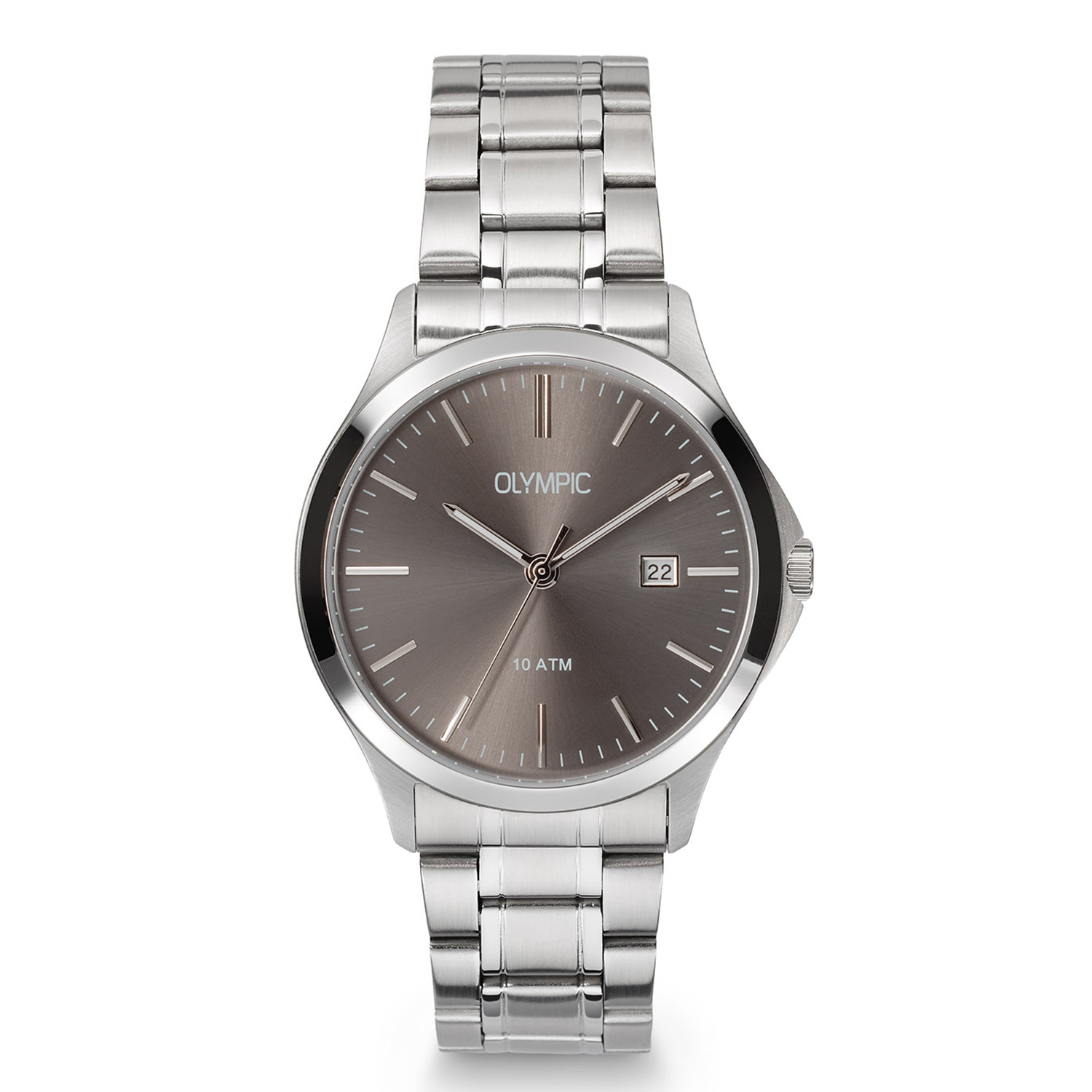 Olympic OL26HSS326 Milan Horloge Heren Staal 39mm 
Dit unieke Olympic model met artikelnummer: OL26HSS326 is een sportief herenhorloge. Het horloge heeft een stalen kast met een gladde bezel en een grijze wijzerplaat met een datum. Aan de kast zit een stalen schakelband met een vouwsluiting. Het horloge heeft een mineraalglas, een doorsnee van 39mm en is 10ATM.

Het merk:
Een mooi horloge hoeft niet duur te zijn! Het Nederlandse horlogemerk Olympic levert stoere chronografen, slimline series, digitale uurwerken en elegante dameshorloges. De prijs-kwaliteitverhouding staat bij Olympic hoog in het vaandel met prijzen die uiteenlopen van &euro; 34,95 tot en met &euro; 169,00.

100% Nederlands ontwerp, waterdicht en standaard 3 jaar fabrieksgarantie.

Specificaties:
- Ronde kast &Oslash; 39mm
- Grijze wijzerplaat
- Stalen schakelband
- 10ATM 
- Standaard 3 jaar fabrieksgarantie
- Mineraalglas